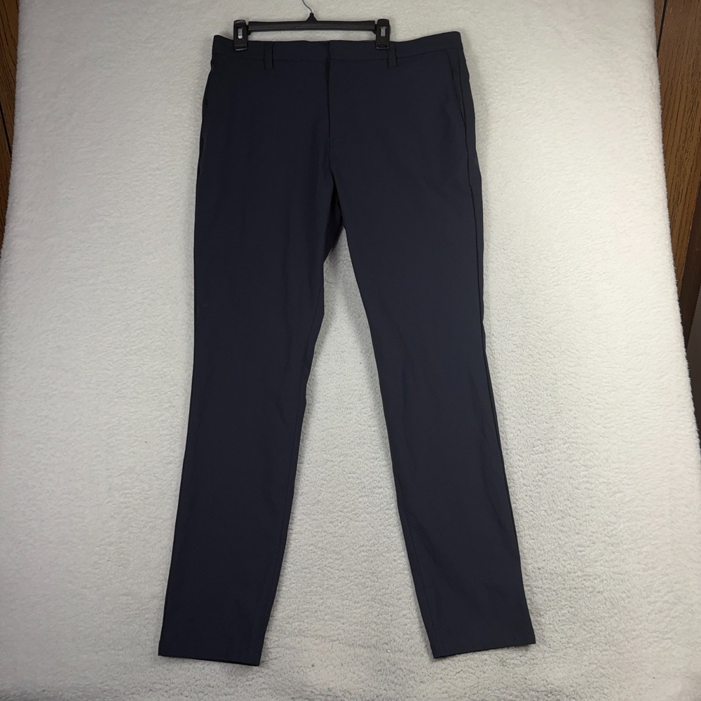 Rhone Commuter Slim Pants Men 36x33 (37x32) Navy Tech Golf Chino 102252